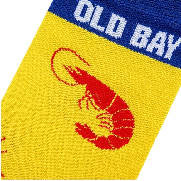 OLD BAY Crazy Fun Printed Crew Socks OS - Picture 2 of 6